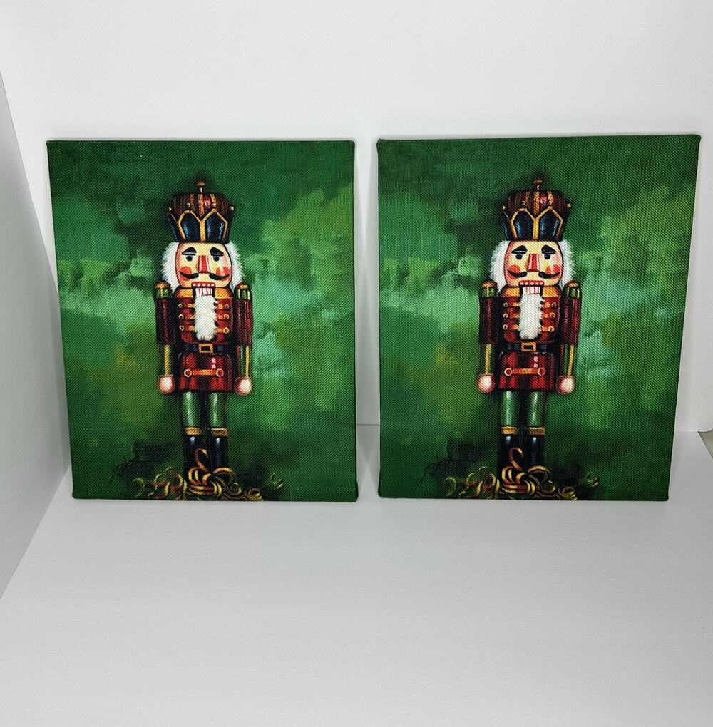 NUTCRACKER PAINTINGS ON CANVAS Christmas Decoration
